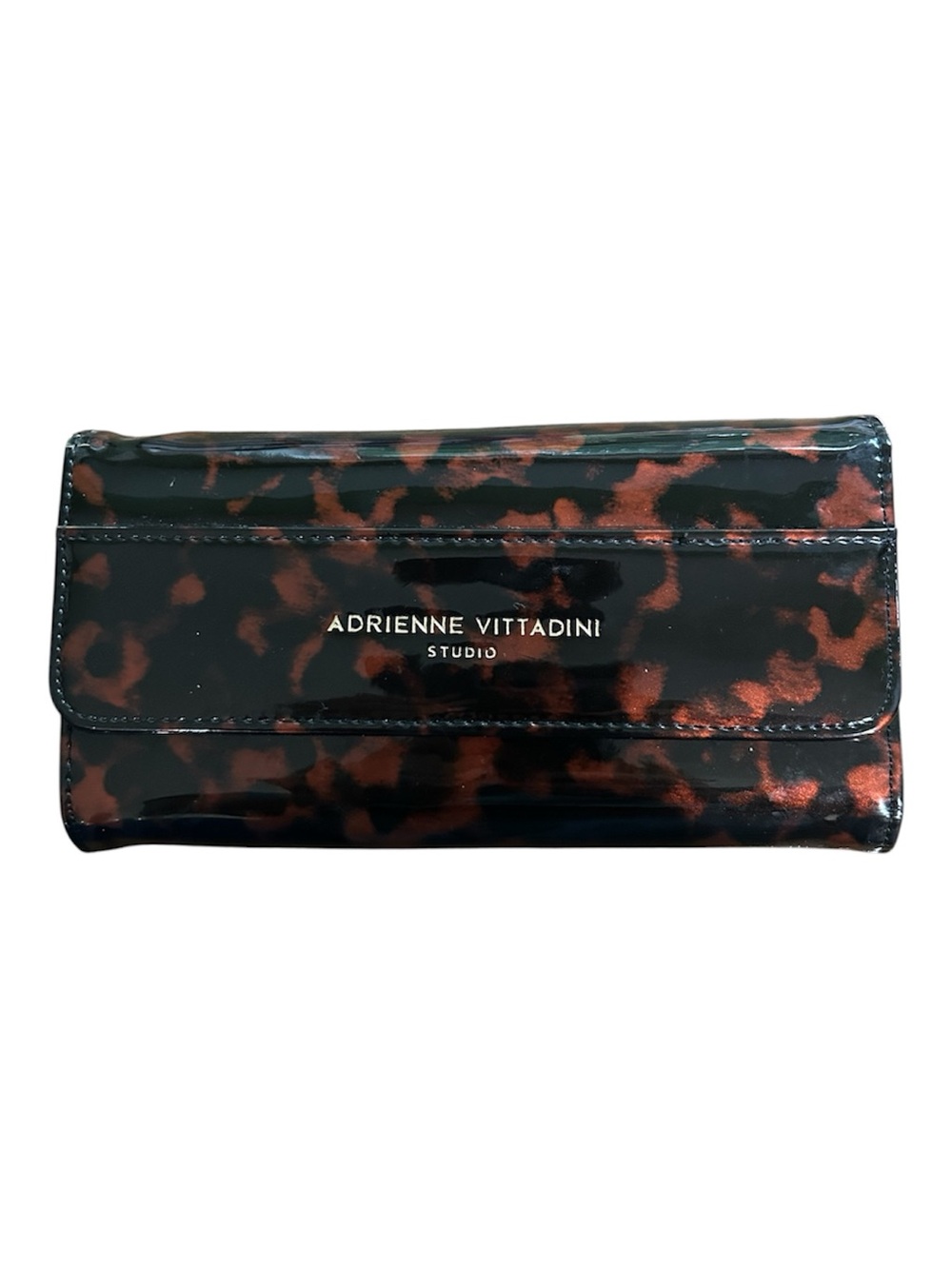 Adrienne Vittadini Tortoise Shell
RFID Lined Wallet 8"x4"
Faux Leather